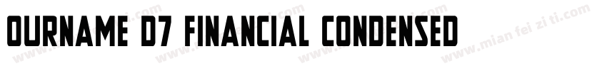 ourname D7 Financial Condensed字体转换